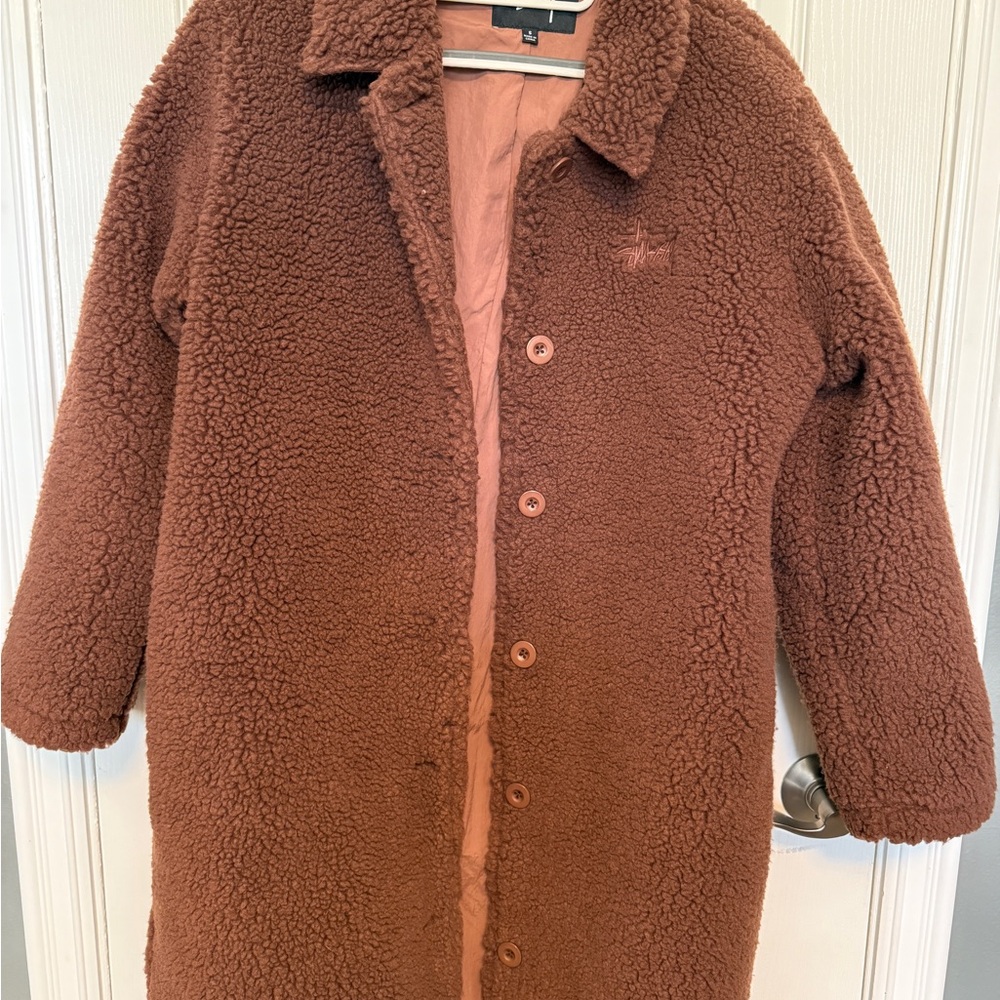 Stussy Warm Brown Teddy Jacket